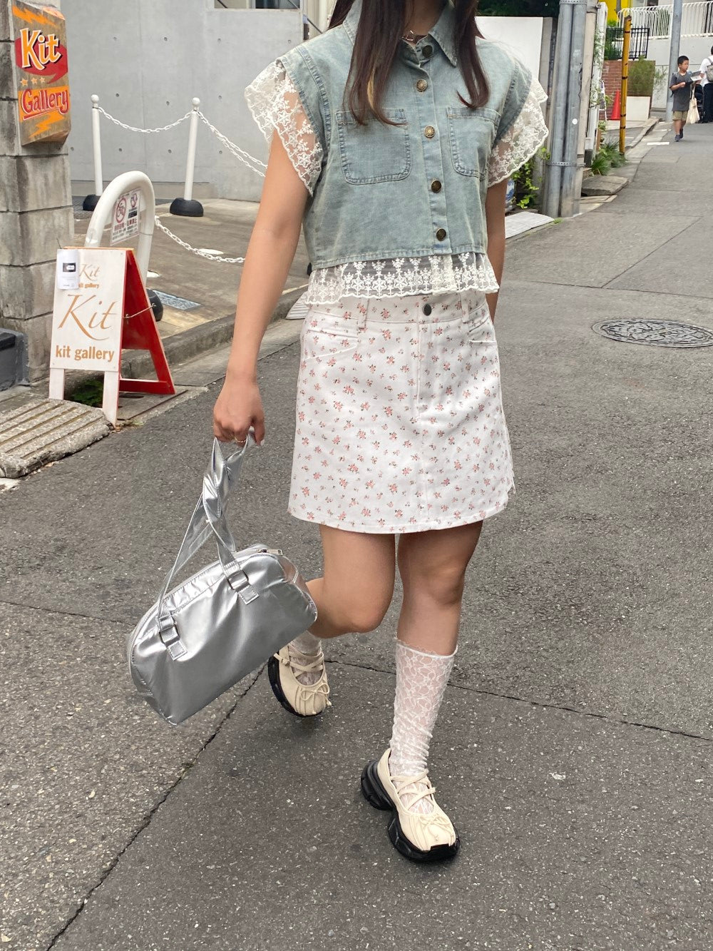 ＜SL2242641＞　小花柄ミニスカート