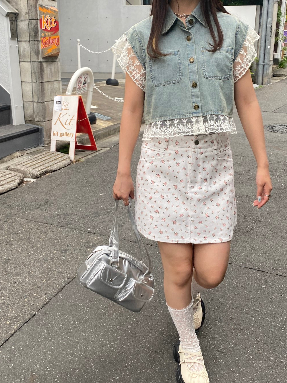 ＜SL2242641＞　小花柄ミニスカート