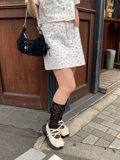 ＜SL2242641＞　小花柄ミニスカート