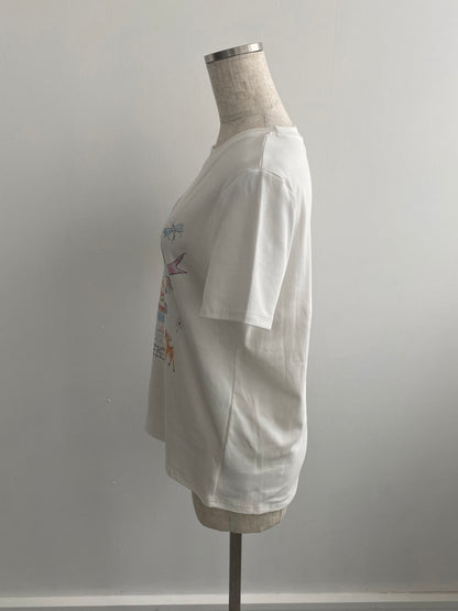 ＜SL2242621＞　vintage ribbon cake tee