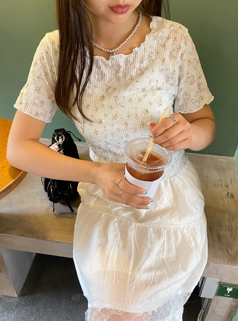 ＜SL2242639＞　flower tee