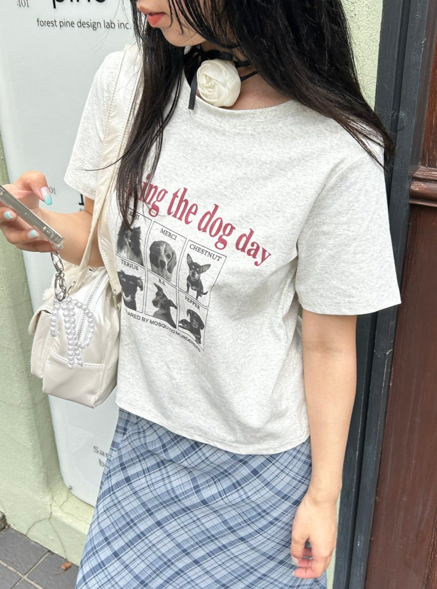＜SL2242636＞　dog print tee