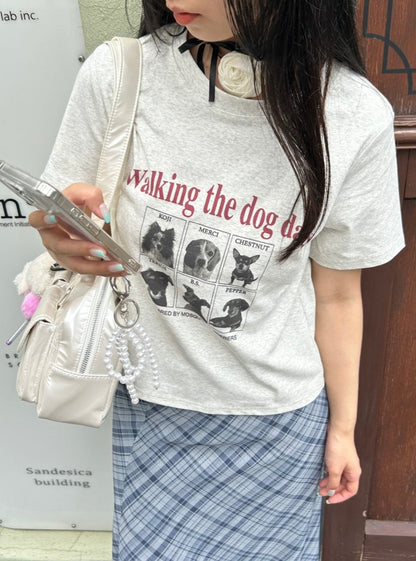 ＜SL2242636＞　dog print tee