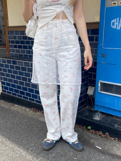 ＜SL2242646＞　fancy flower pants