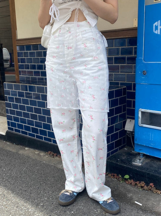 ＜SL2242646＞　fancy flower pants