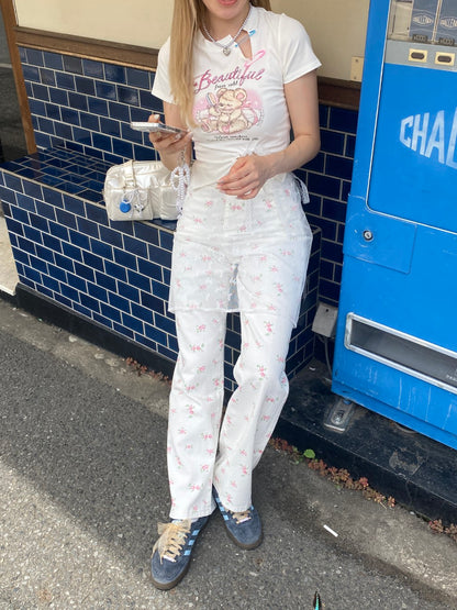 ＜SL2242646＞　fancy flower pants