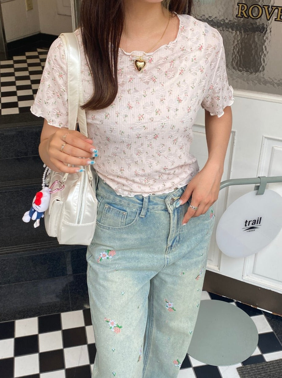 ＜SL2242639＞　flower tee