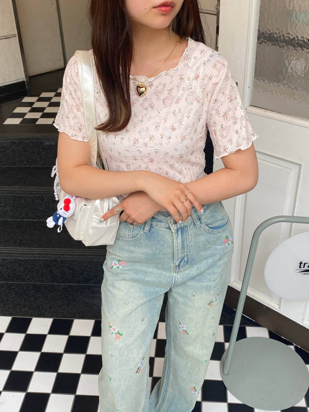 ＜SL2242639＞　flower tee