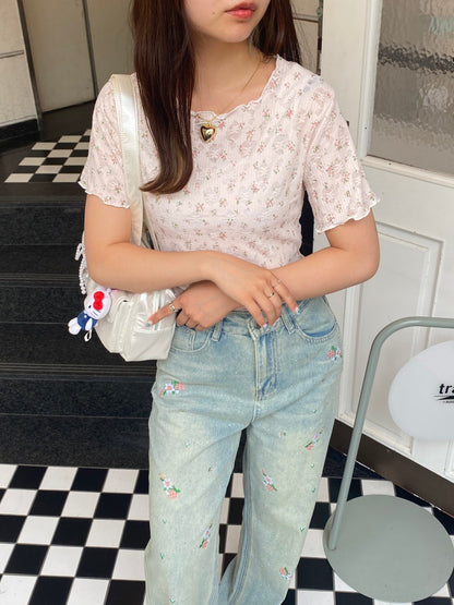 ＜SL2242639＞　flower tee