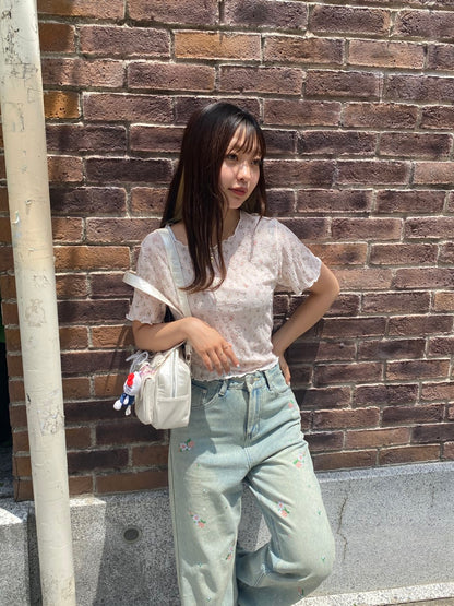＜SL2242639＞　flower tee