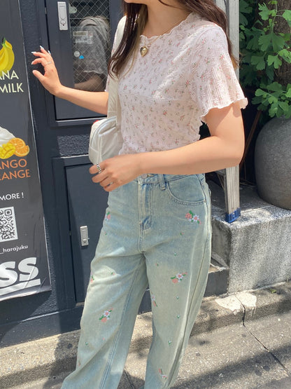 ＜SL2242639＞　flower tee