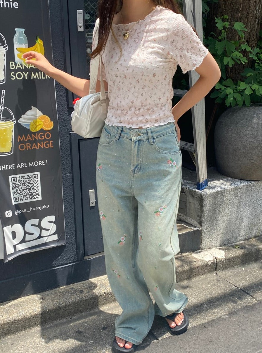＜SL2242639＞　flower tee