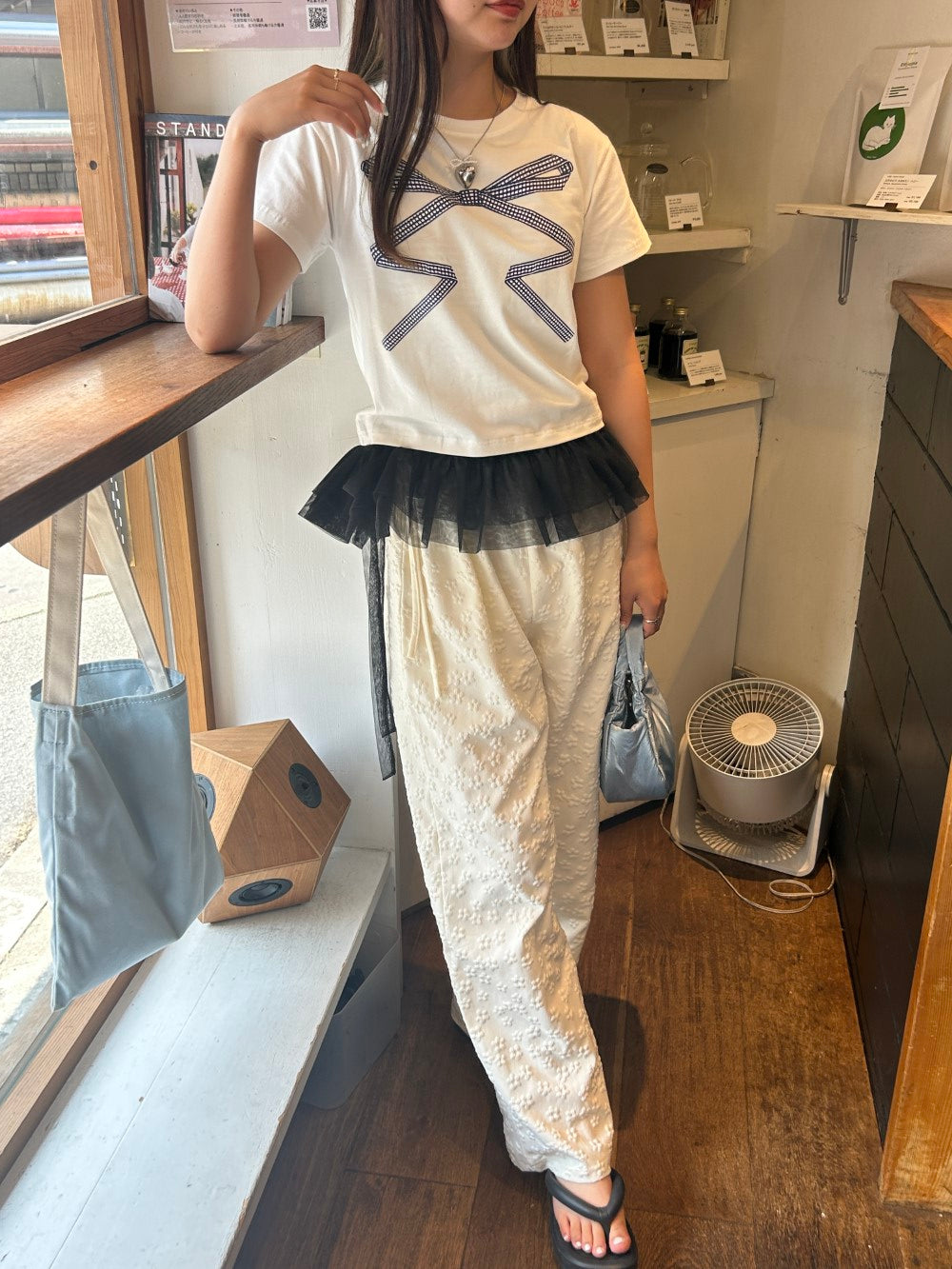 ＜SL2241665＞　フラワーエンボスパンツ