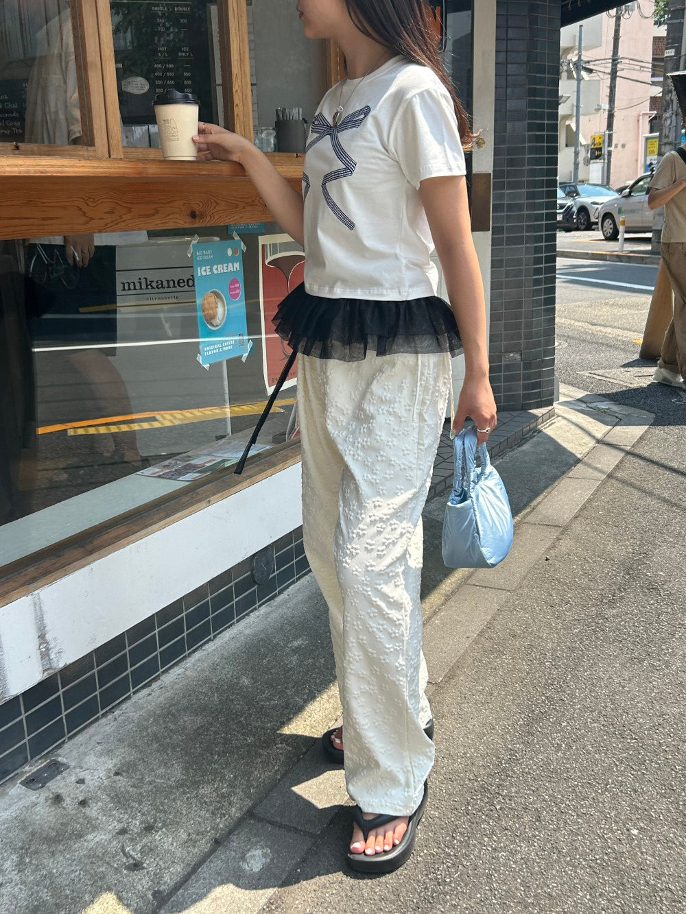 ＜SL2241665＞　フラワーエンボスパンツ
