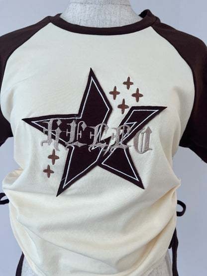 ※ラスト3点！＜GR2242532＞　サイドギャザーラグランTシャツ