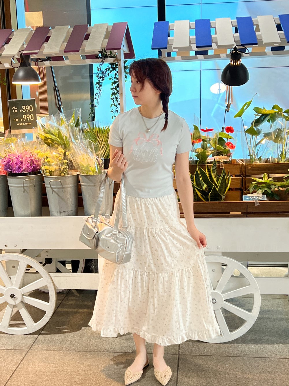 ＜SL2242645＞　fancy flower skirt