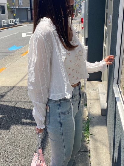 ＜SL2243606＞　fancy frill cardigan