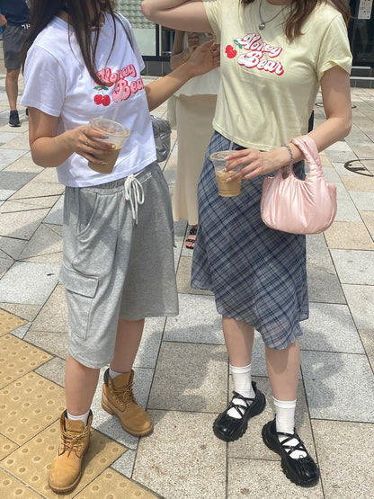 ＜SL2242678＞　チェリークロップドTシャツ