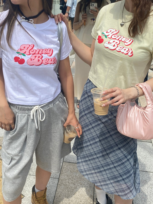 ＜SL2242678＞　チェリークロップドTシャツ