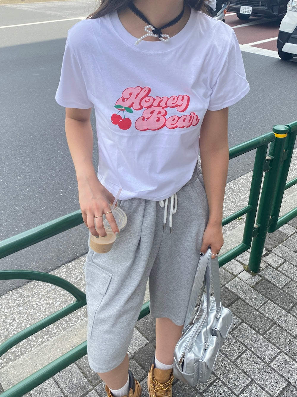 ＜SL2242678＞　チェリークロップドTシャツ