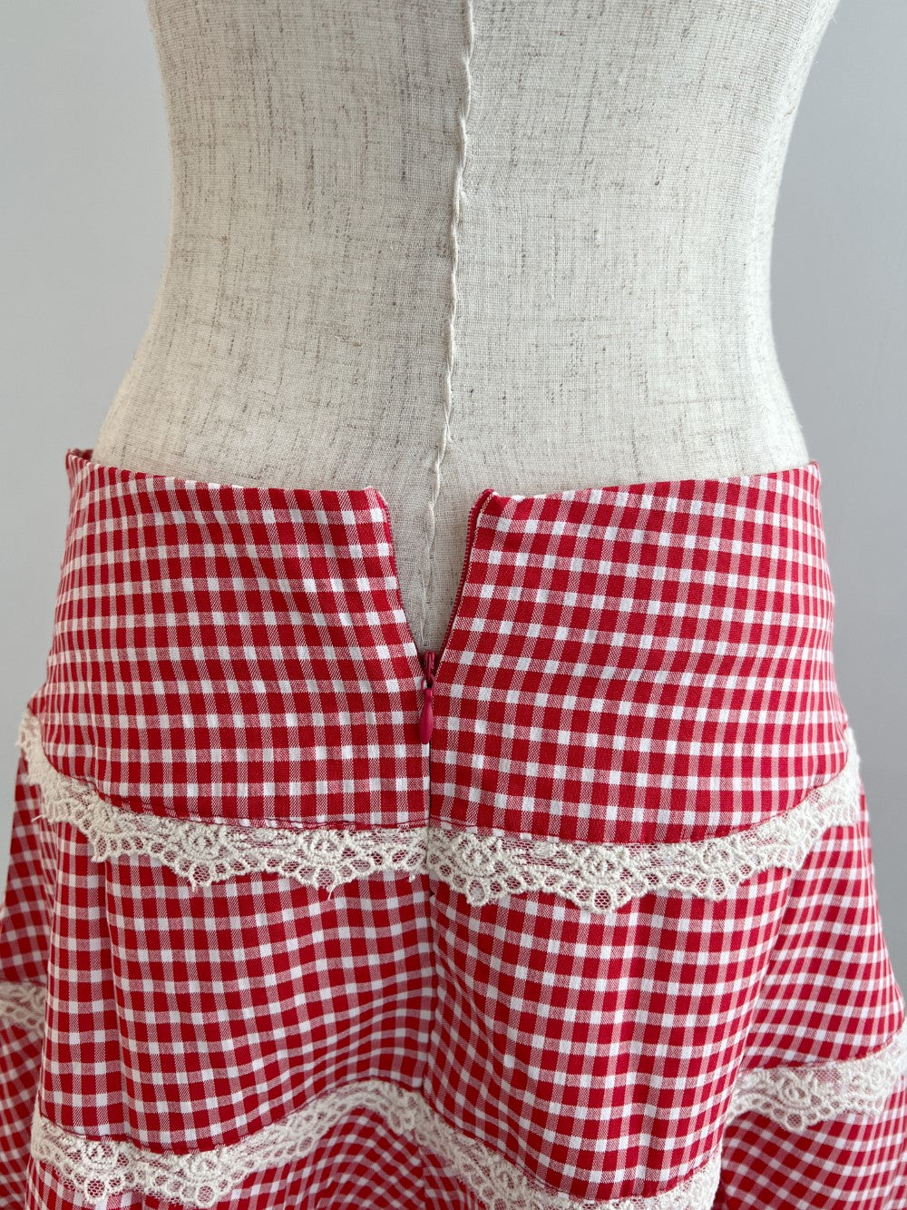 ＜SL2243633＞　check lace mini skirt