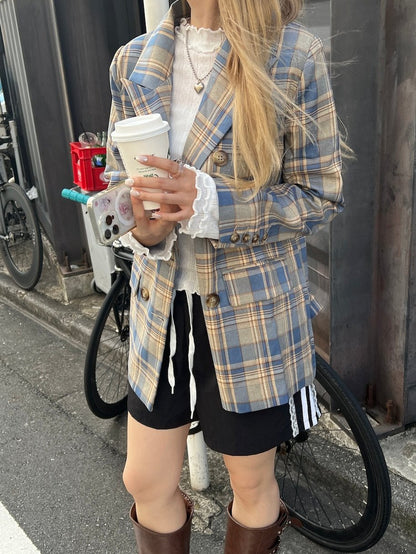 ＜SL2243691＞　チェックテーラードジャケット