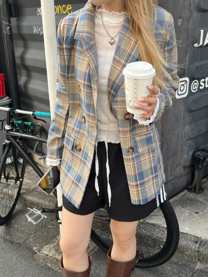 ＜SL2243691＞　チェックテーラードジャケット