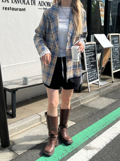 ＜SL2243691＞　チェックテーラードジャケット