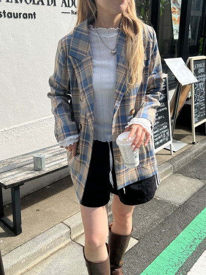 ＜SL2243691＞　チェックテーラードジャケット