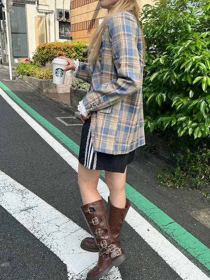 ＜SL2243691＞　チェックテーラードジャケット