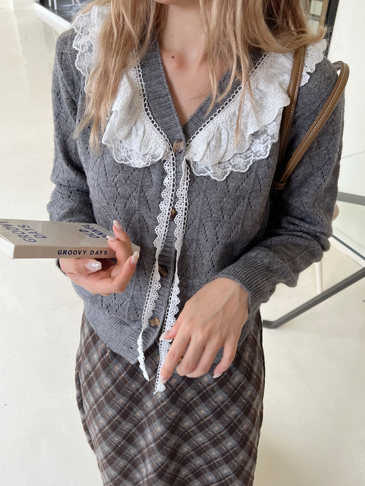 ＜SL2243641＞　romantic lace point cardigan