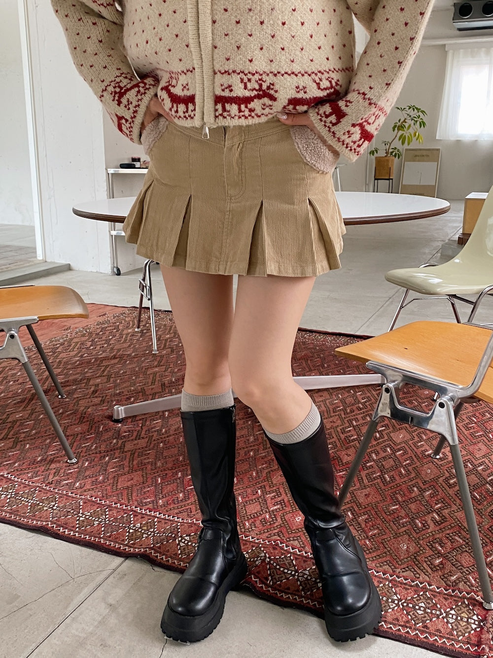 ＜SL2244664＞　プレッピープリーツミニスカート