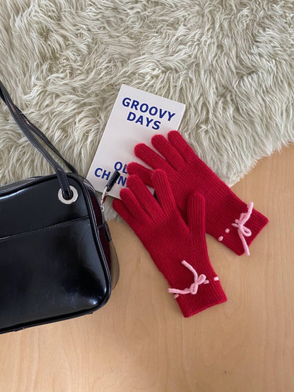 ＜SL4234601＞　ribbon stitch glove