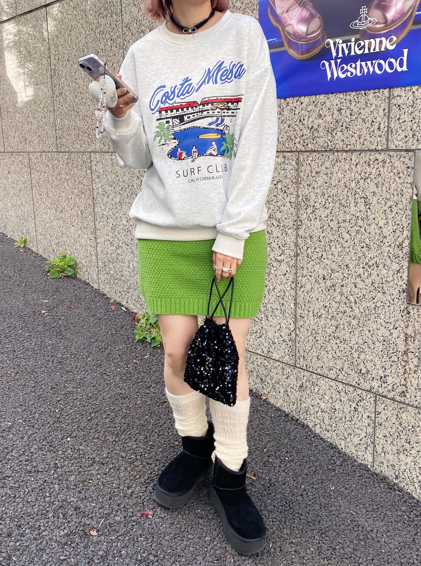 ＜SL2234614＞　ワッフルカーディガン＆スカートSET
