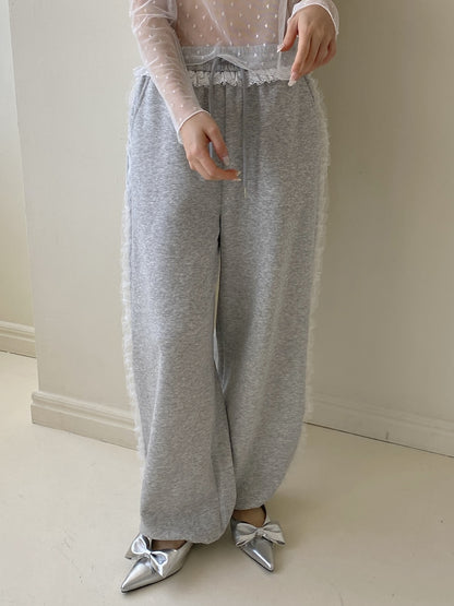 ＜SL2251641＞　レースラインスウェットパンツ