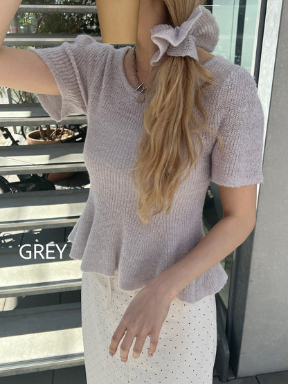 ＜SL2252612＞　シュシュSETバレリーナニットトップス