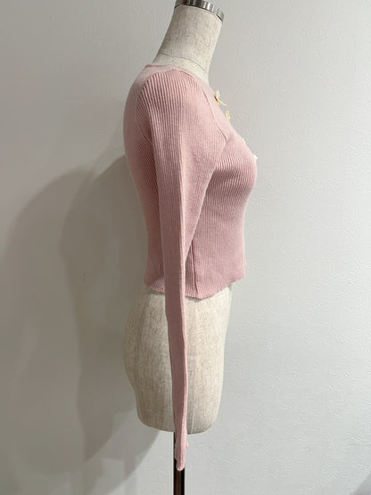 ＜QU2234210＞　リボンクロップドT