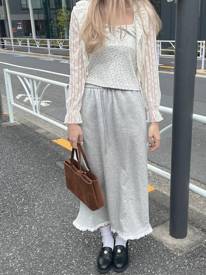 ＜SL2251628＞　レースフリルカーディガン