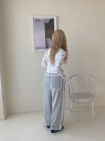 ＜SL2251641＞　レースラインスウェットパンツ