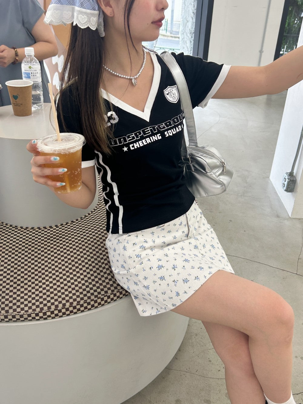 ＜SL2242641＞　小花柄ミニスカート