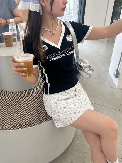 ＜SL2242641＞　小花柄ミニスカート