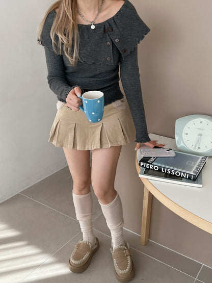＜SL2244664＞　プレッピープリーツミニスカート
