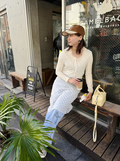 ＜SL2234662＞　レースVネックワンピース