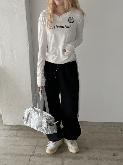 ＜SL2251641＞　レースラインスウェットパンツ