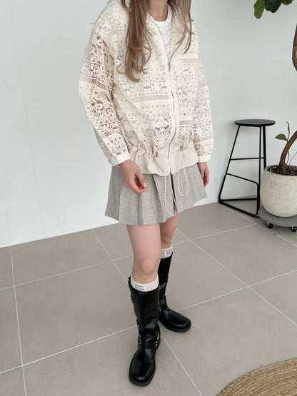 ＜SL2251610＞　ベルト付きプリーツミニスカート