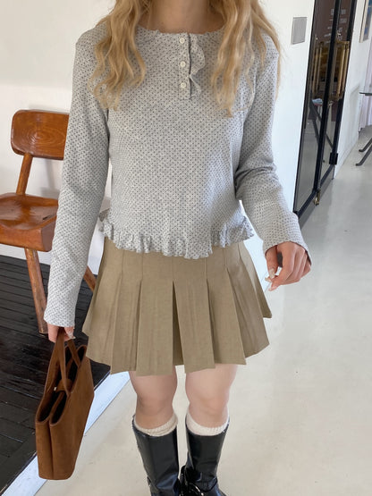 ＜SL2251610＞　ベルト付きプリーツミニスカート