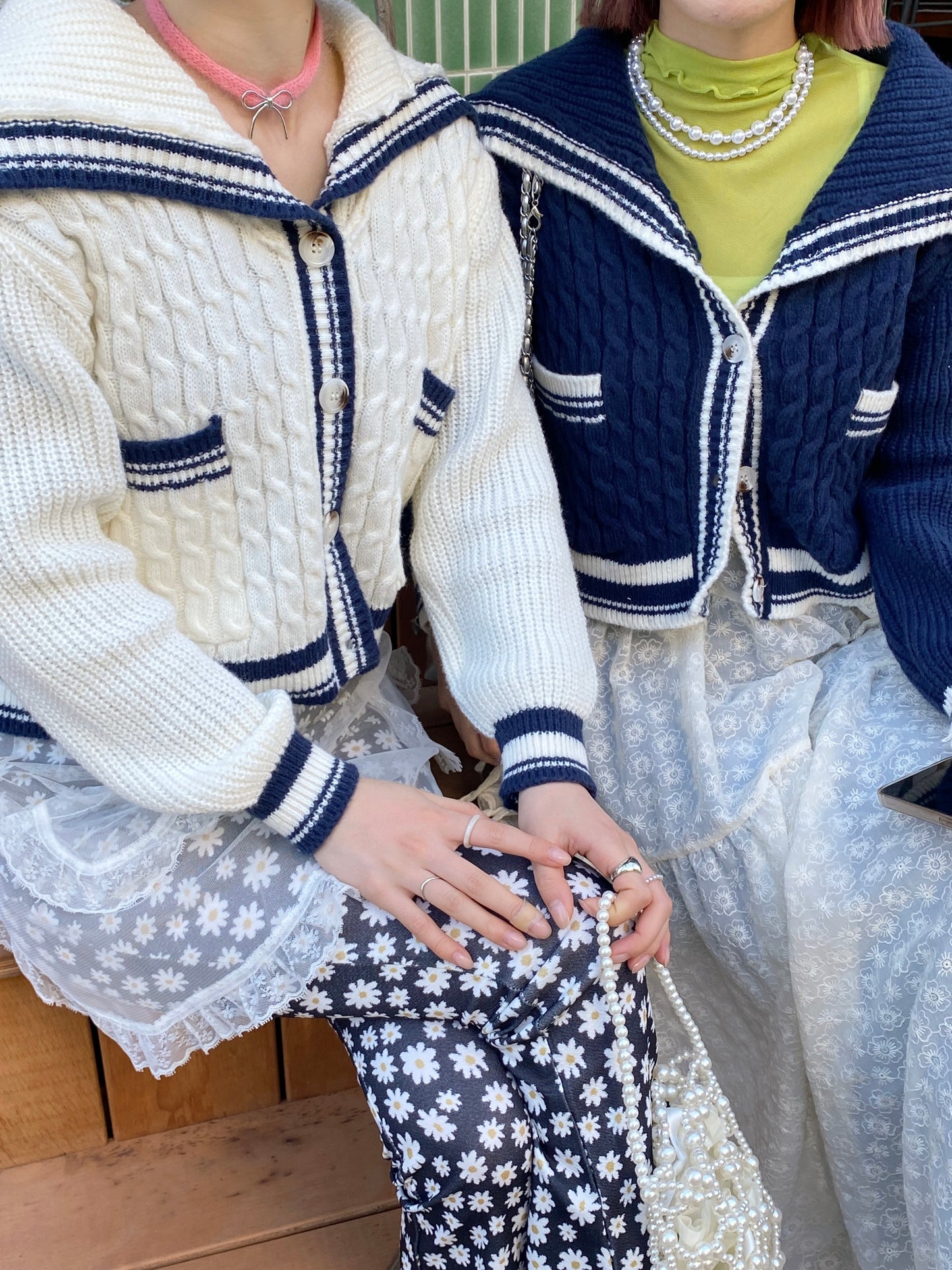 ※ラスト1点！＜SL2233697＞　sea mood sailor collar cardigan
