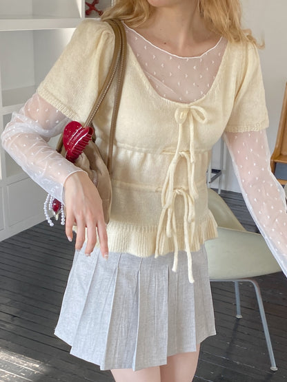 ＜SL2251610＞　ベルト付きプリーツミニスカート