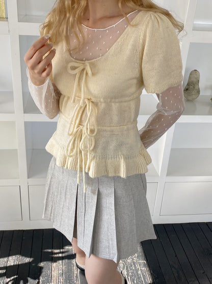 ＜SL2251610＞　ベルト付きプリーツミニスカート