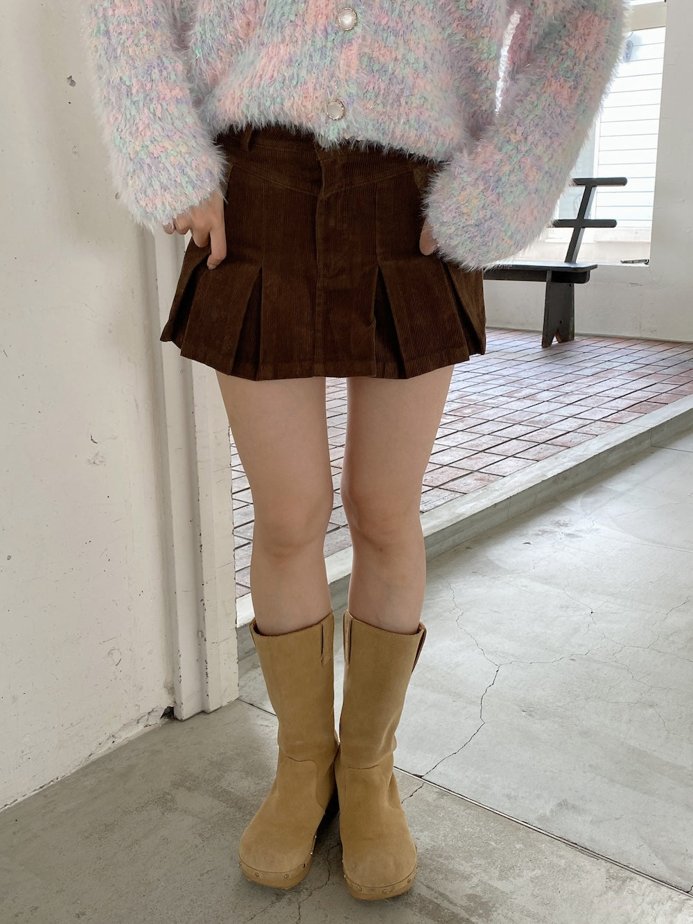 ＜SL2244664＞　プレッピープリーツミニスカート